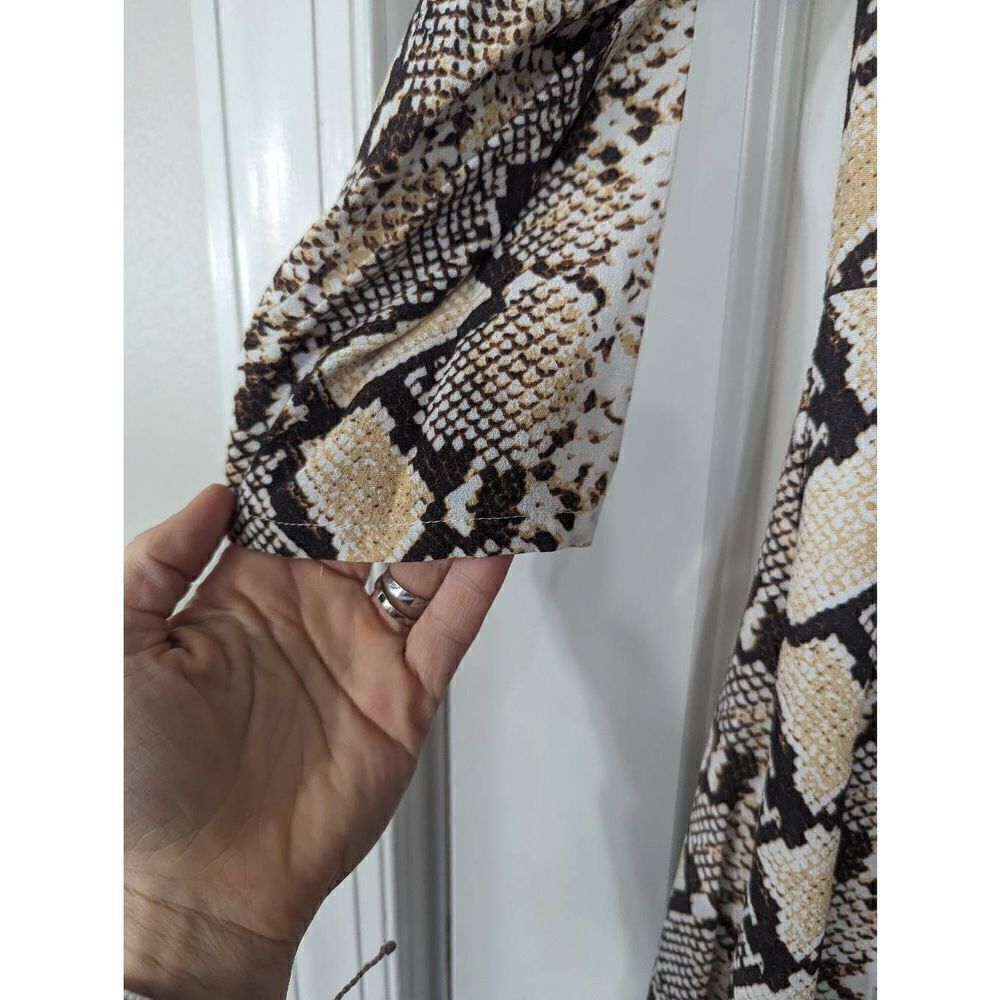 Maeve by Anthropologie Juno Dress women's size XS snakeskin print fit & flare - Picture 4 of 7